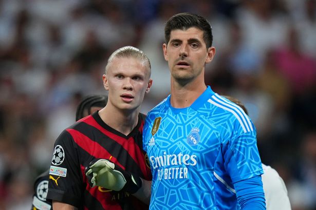 Thibaut Courtois explains how Man City exploited Real Madrid's Erling Haaland tactics - Manchester Evening News