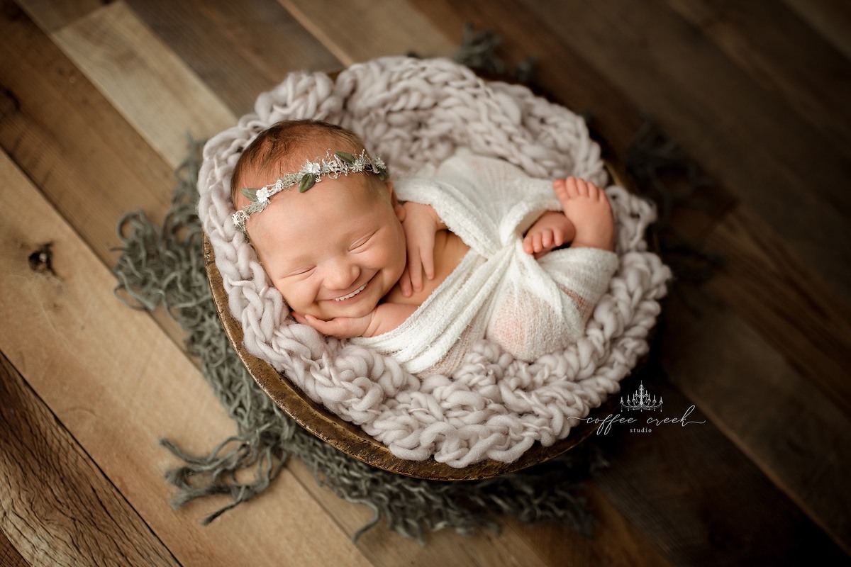 These photo is adds full sets of teeth to newborn photos and the results are both funny and creepy