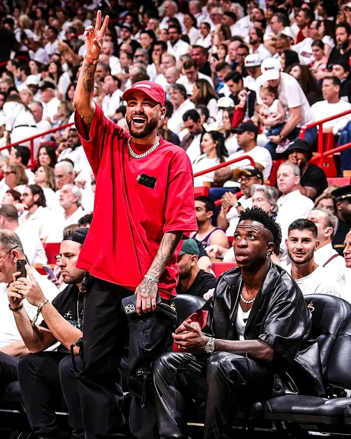 Vinicius Jr and Neymar spotted at Heat Game 4 NBA Finals in Miami (Photos) - Report Minds