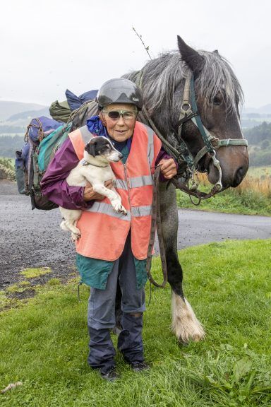 80-year-old woman completes annual 600-mile trek with her pony and dog - Stable Express